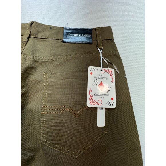 NWT Ace Of Diamond Coffee Chinos Pants Mens 36x32 Flat Front Casual Straight Leg - Picture 9 of 13